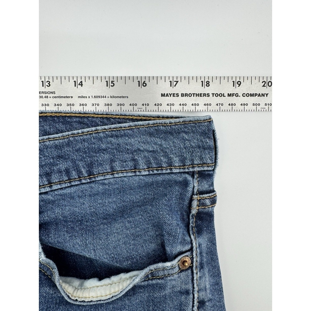 Levi's 511 Size 36x32 Denim Jeans Regular Fit Tapered Leg Distressed Red Tab - Picture 9 of 12